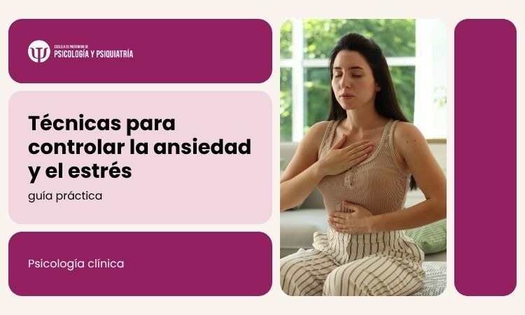 Persona practicando técnicas para controlar la ansiedad y el estrés con respiración.